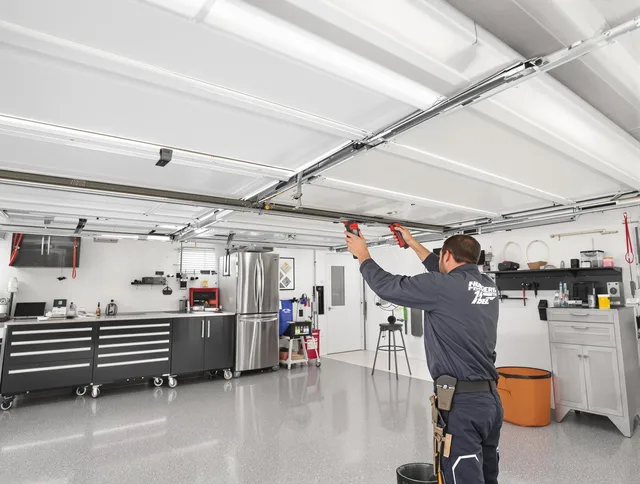 Overhead garage door repair service by Coral Springs Garage Door Repair in Coral Springs