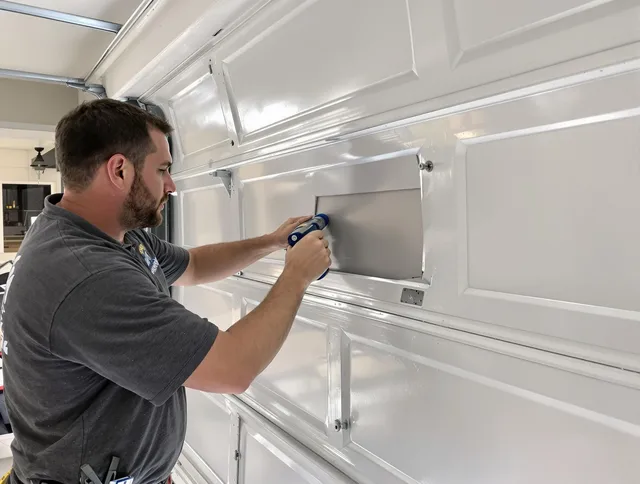Garage door panel repair by Coral Springs Garage Door Repair in Coral Springs