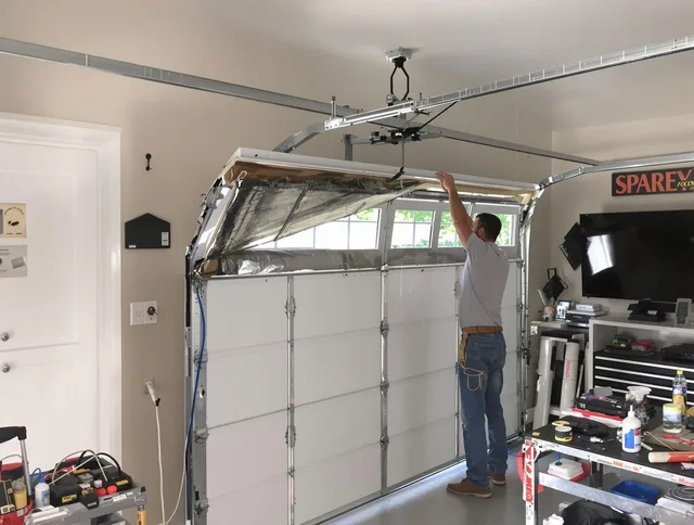 Garage door section replacement by Coral Springs Garage Door Repair in Coral Springs